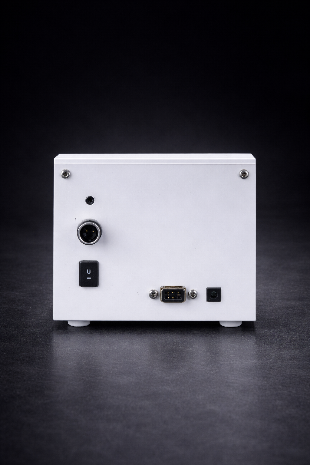 Meridairy DPU Back View Back view of Meridairy DPU showing connection ports and power input