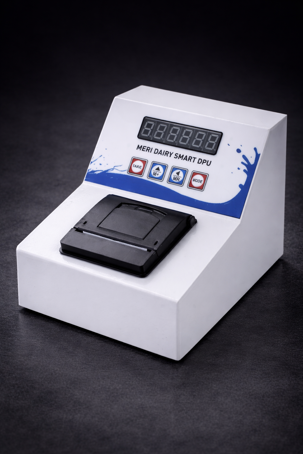 Close-up side view of Meridairy DPU ports and connectivity options