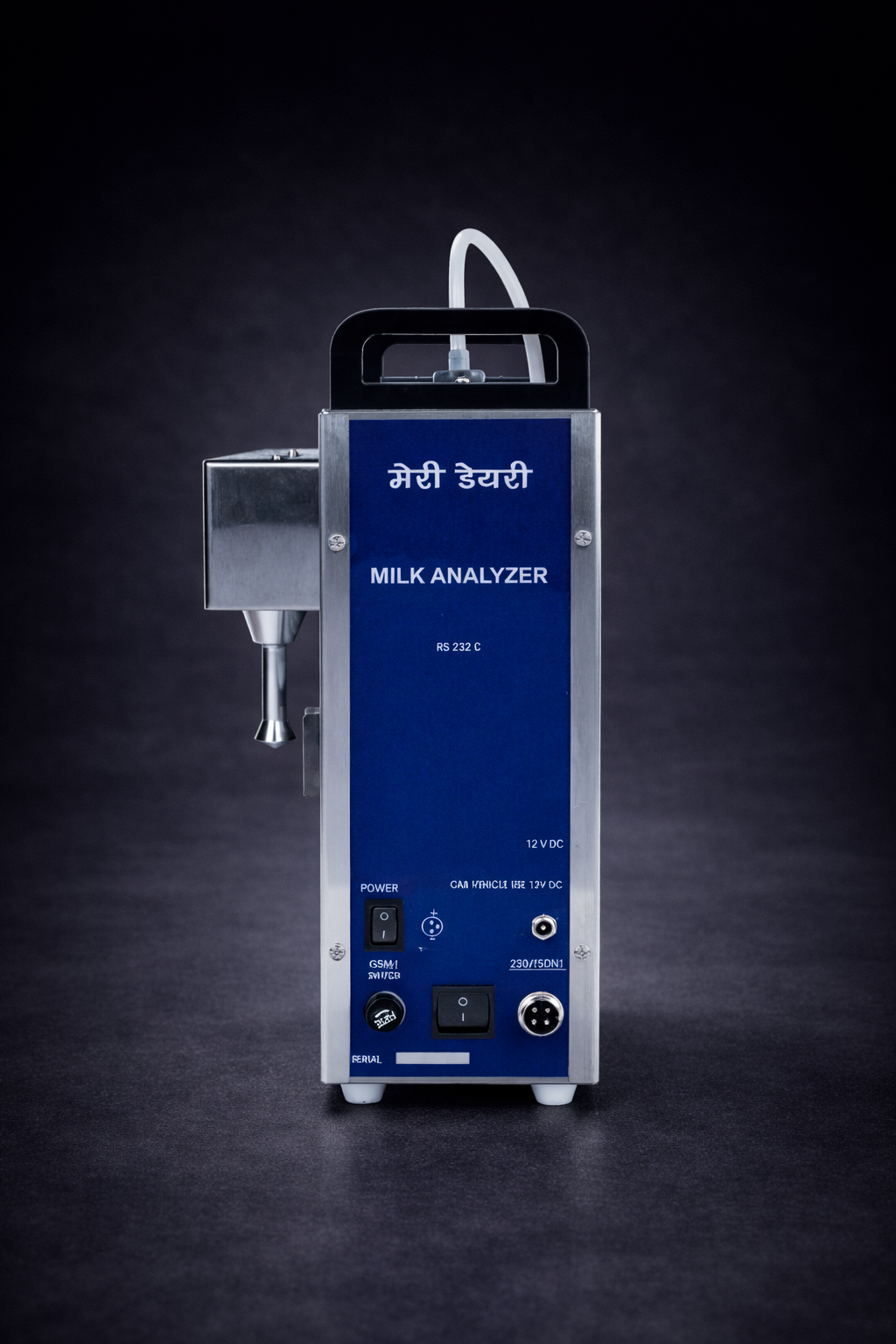 EkoBond Milk Analyzer Back View Back view of EkoBond milk analyzer showing power input, ports, and connectivity panel